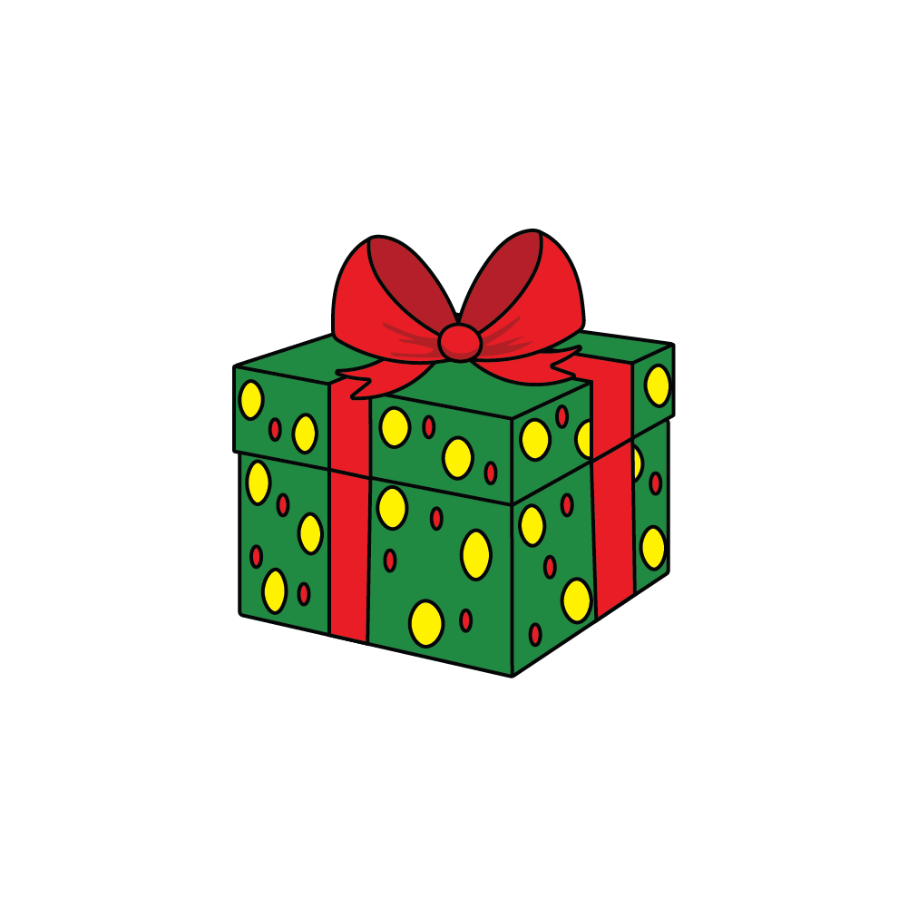 How to Draw A Christmas Present Step by Step Step  9