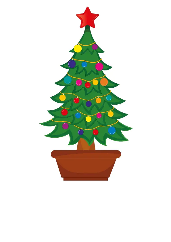 How to Draw A Christmas Tree Step by Step Printable