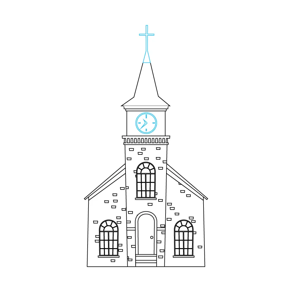How to Draw A Church Step by Step Step  11