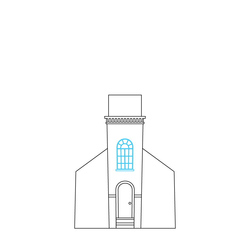 How to Draw A Church Step by Step Step  7
