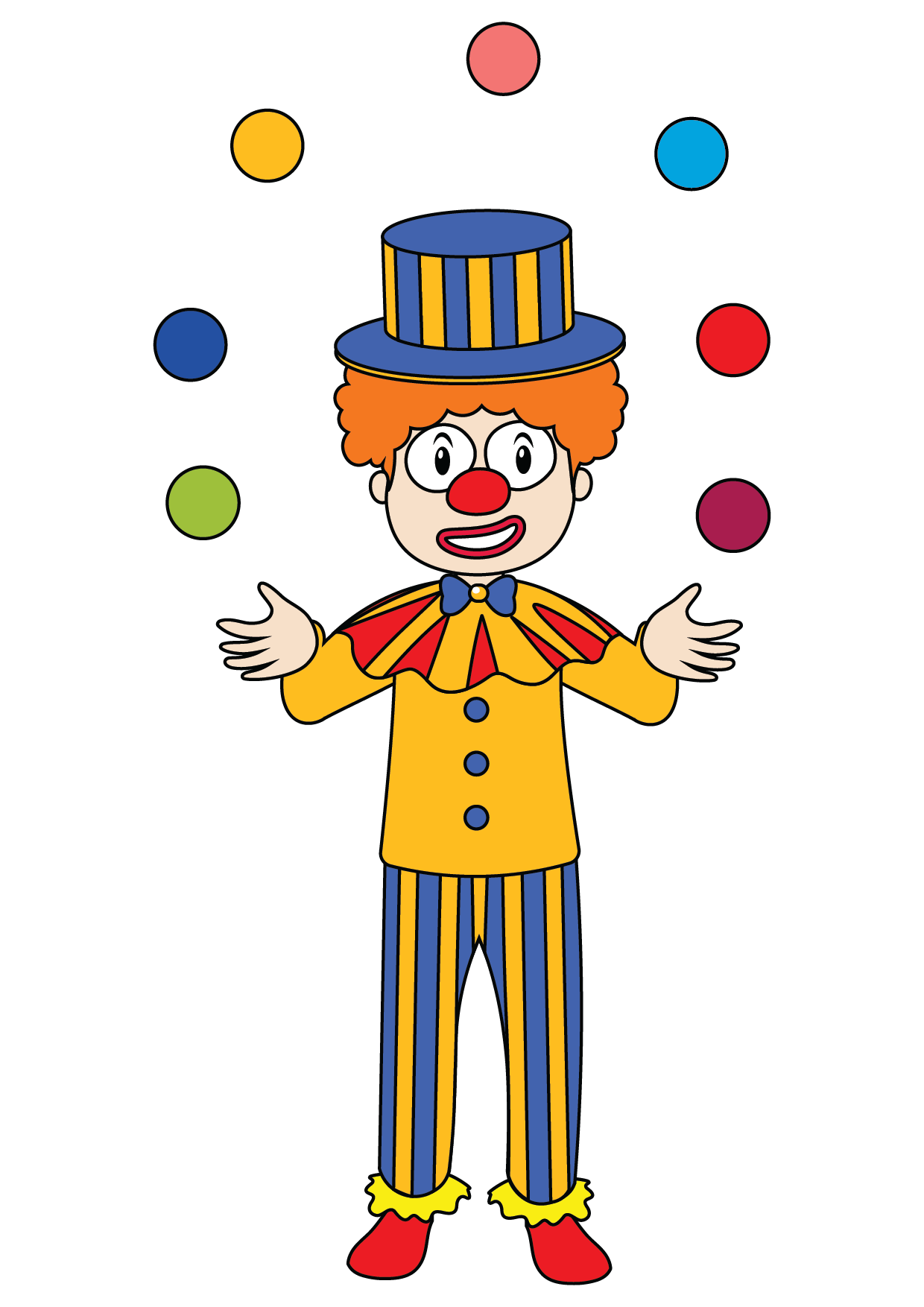 How to Draw A Clown Step by Step Printable