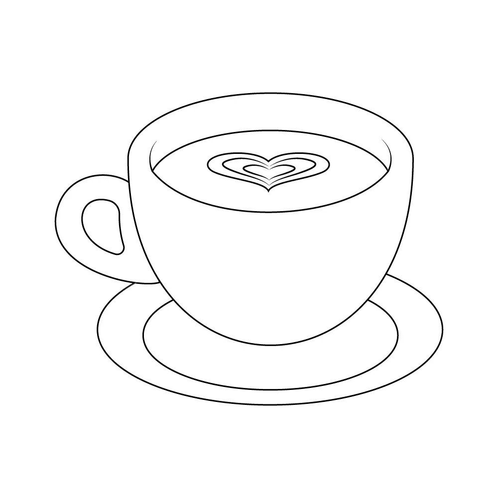 How to Draw A Coffee Cup Step by Step Step  10