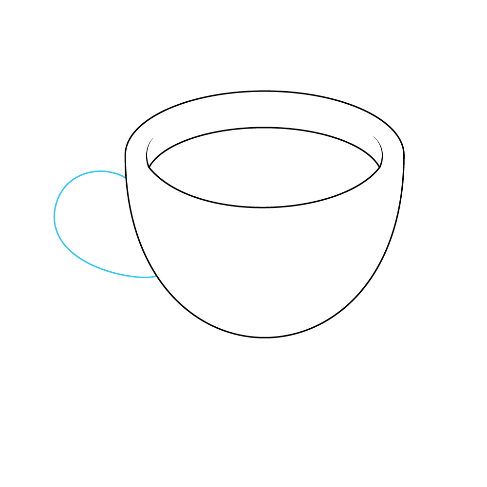 How to Draw A Coffee Cup Step by Step Step  5