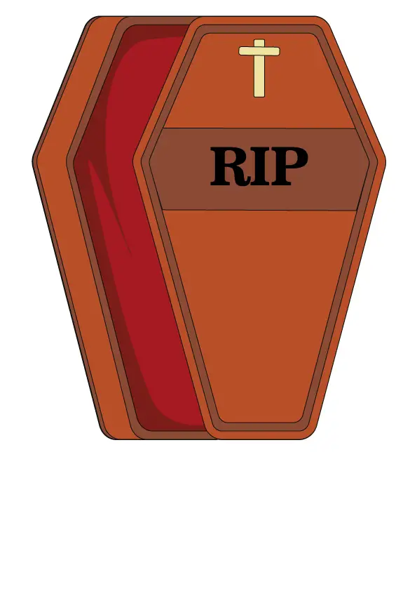 How to Draw A Coffin Step by Step Printable