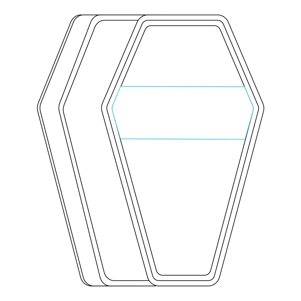 How to Draw A Coffin Step by Step Step  5