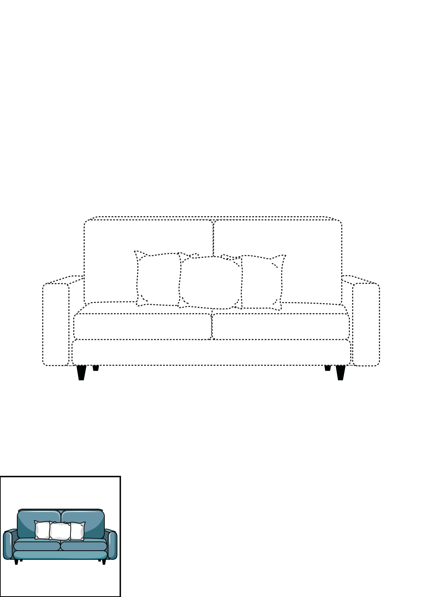 How to Draw A Couch Step by Step Printable Dotted