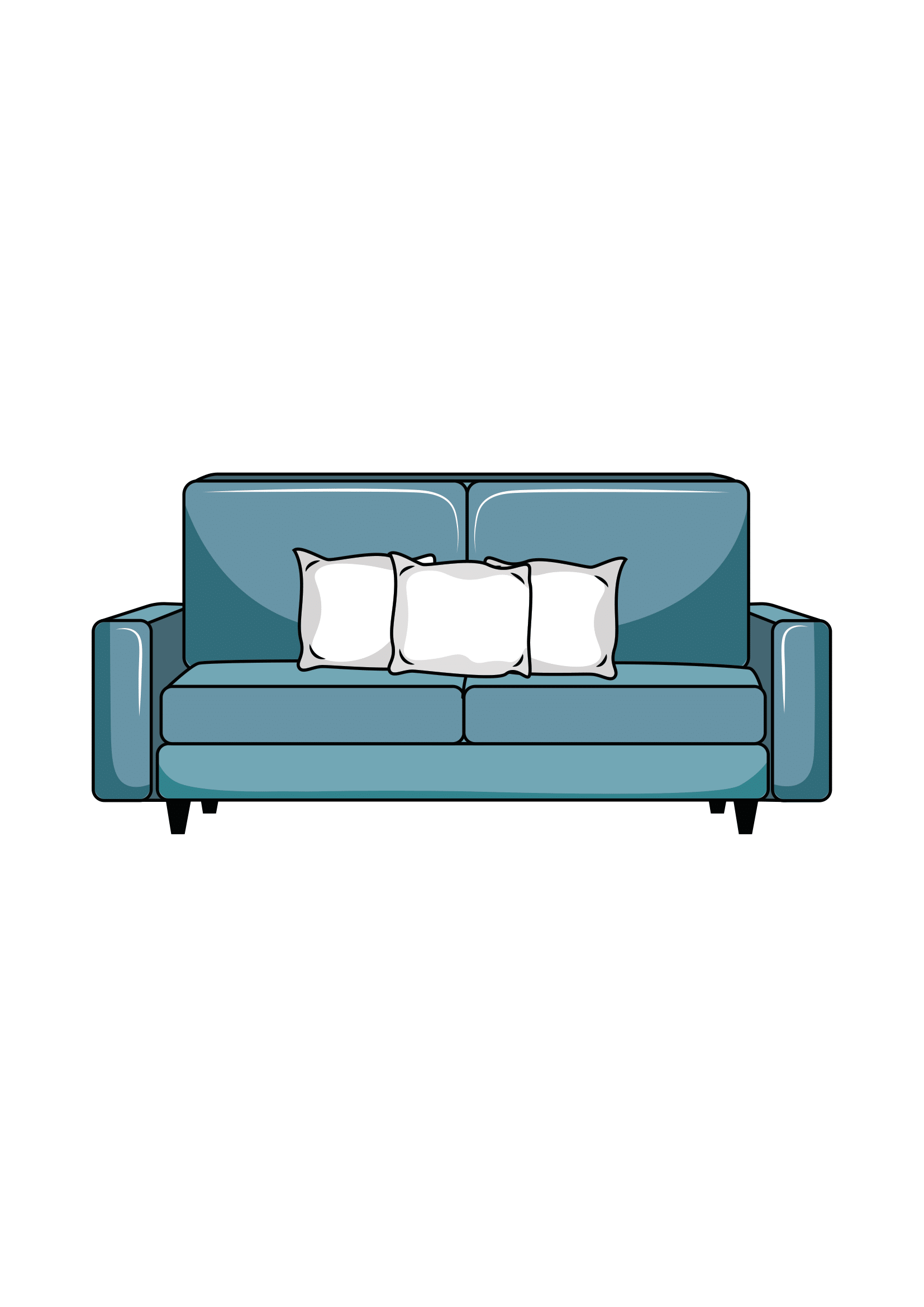 How to Draw A Couch Step by Step Printable