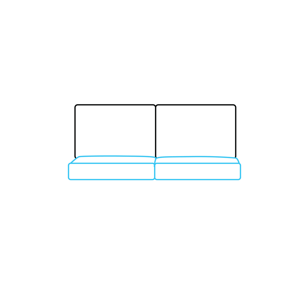 How to Draw A Couch Step by Step Step  2
