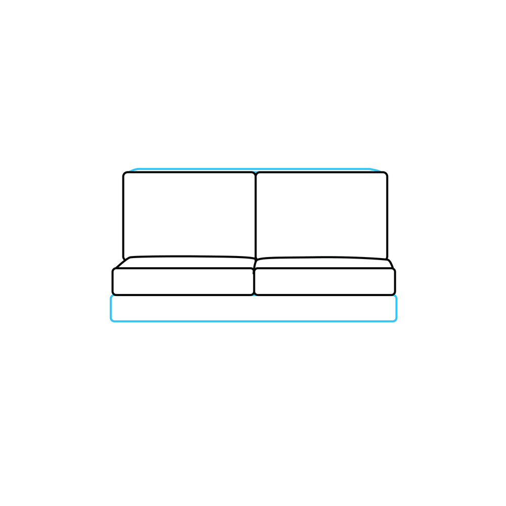 How to Draw A Couch Step by Step Step  3