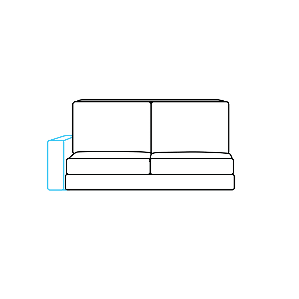 How to Draw A Couch Step by Step Step  4