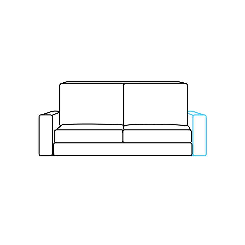 How to Draw A Couch Step by Step Step  5