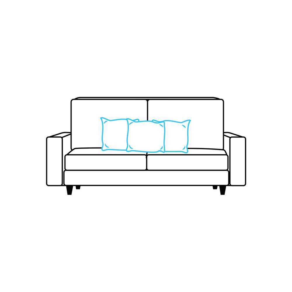 How to Draw A Couch Step by Step Step  7