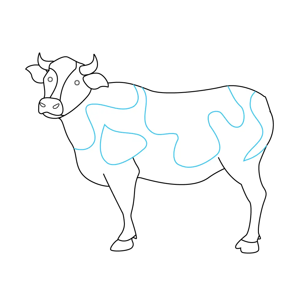 How to Draw A Cow Step by Step Step  7