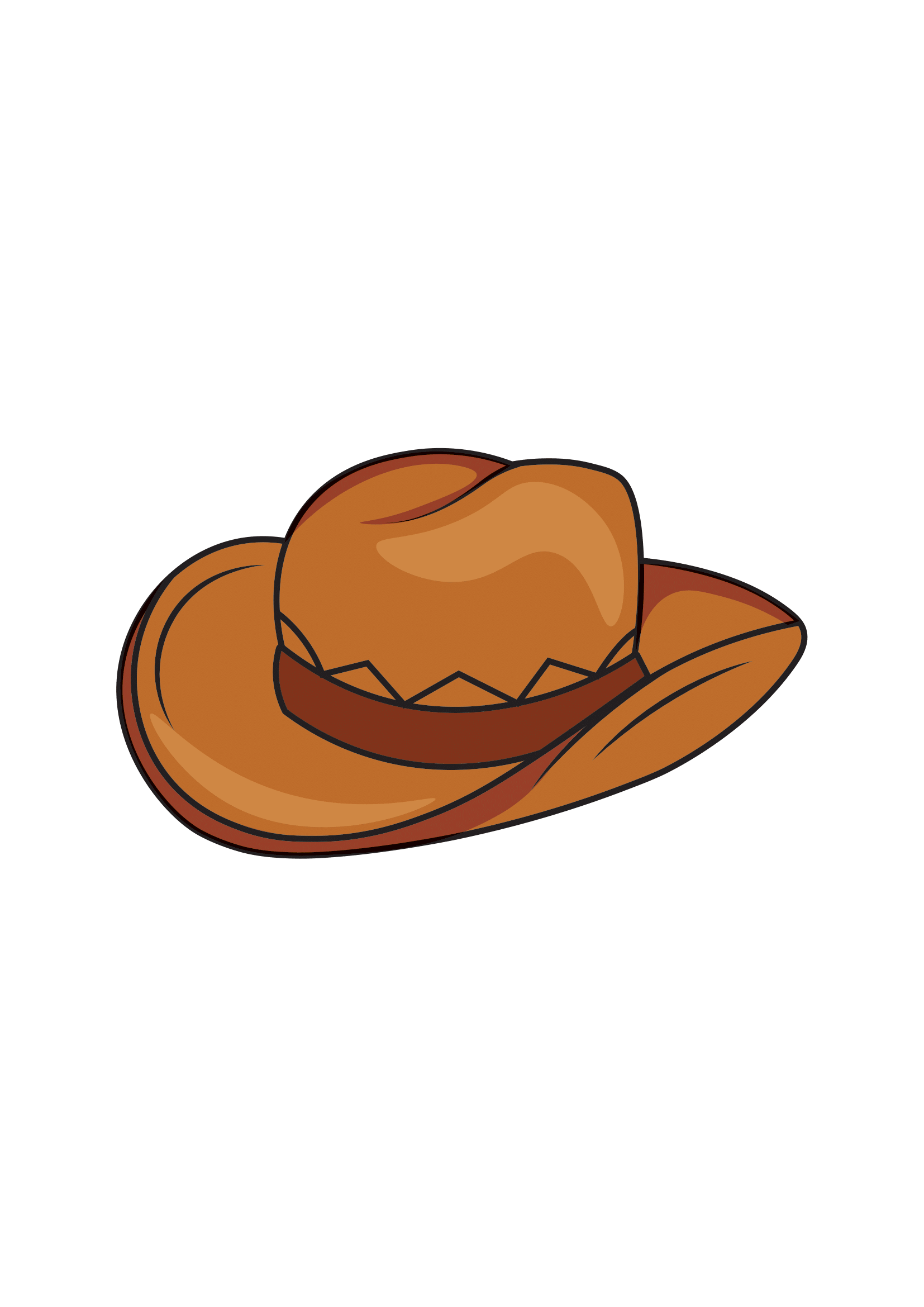 How to Draw A Cowboy Hat Step by Step Printable