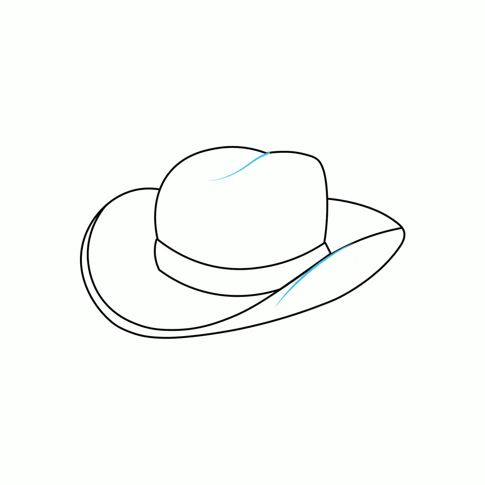 How to Draw A Cowboy Hat Step by Step Step  5