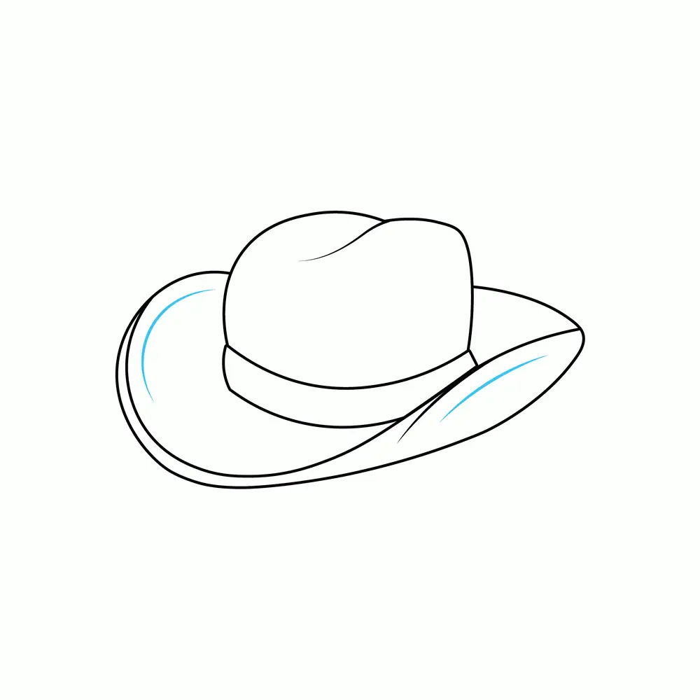 How to Draw A Cowboy Hat Step by Step Step  6