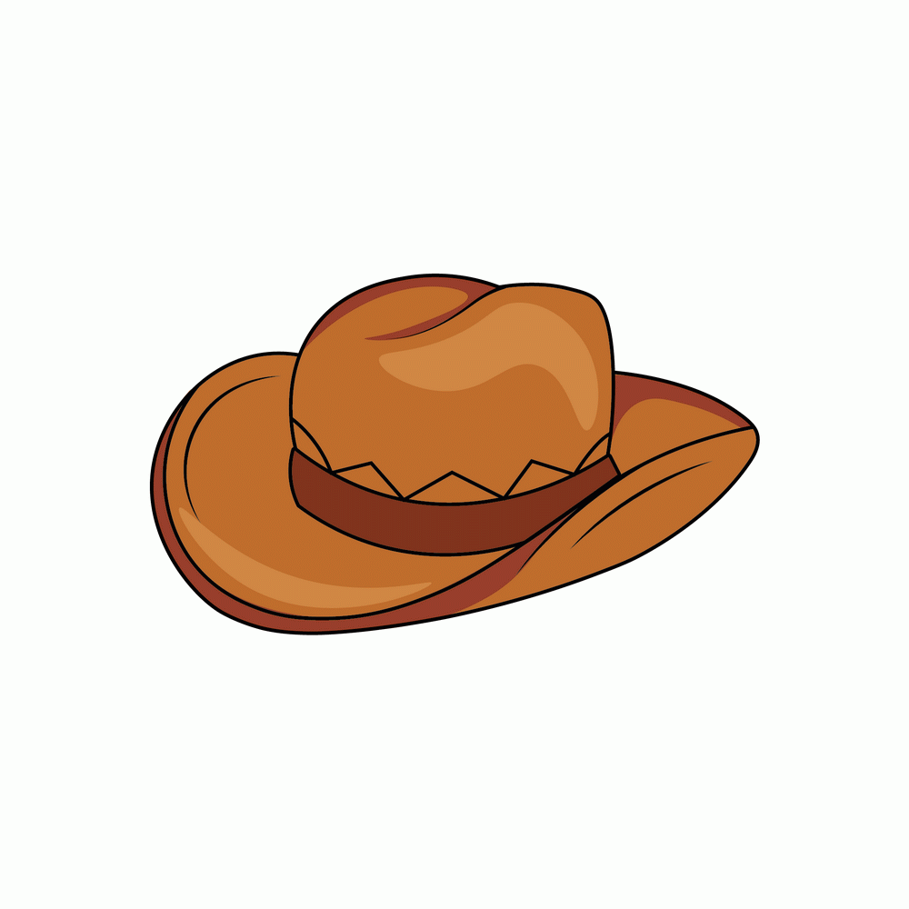 How to Draw A Cowboy Hat Step by Step Step  9