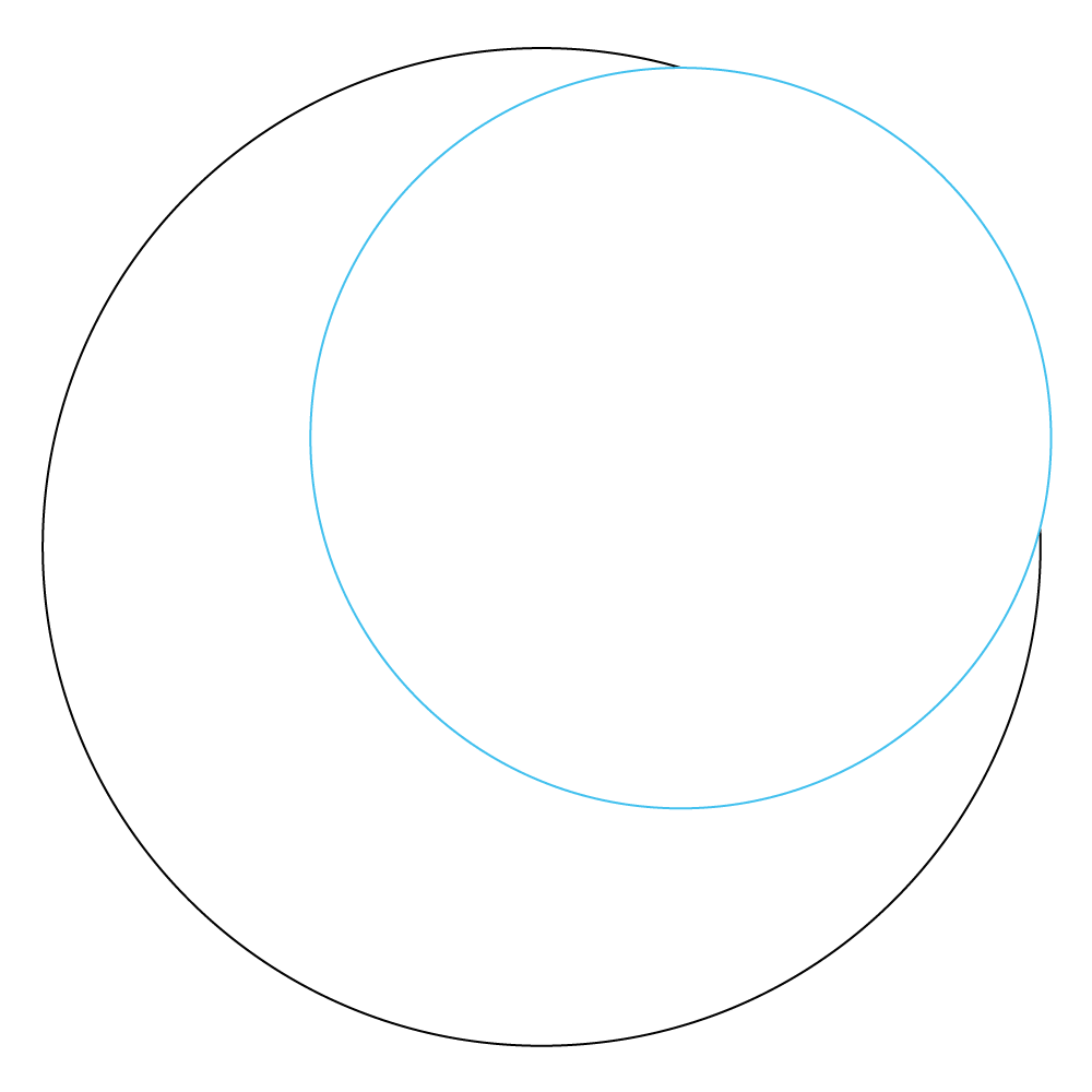 How to Draw A Crescent Moon Step by Step Step  2