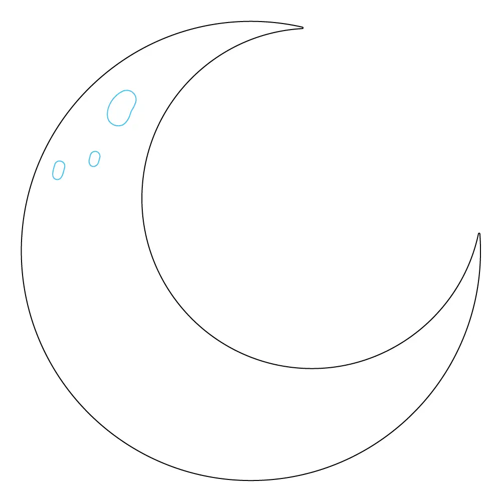 How to Draw A Crescent Moon Step by Step Step  4