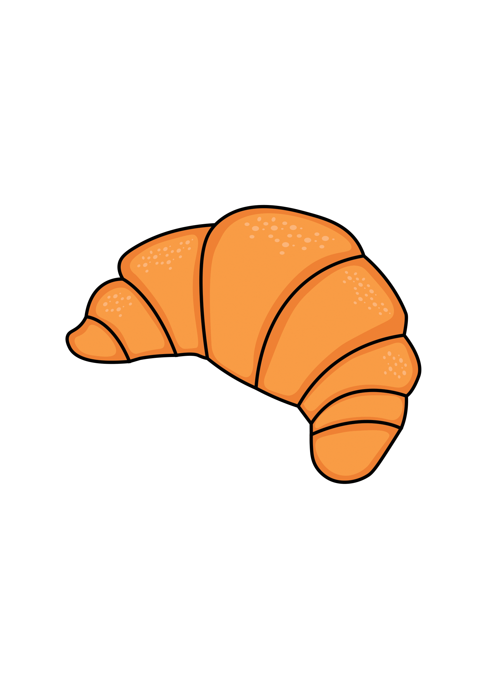 How to Draw A Croissant Step by Step Printable