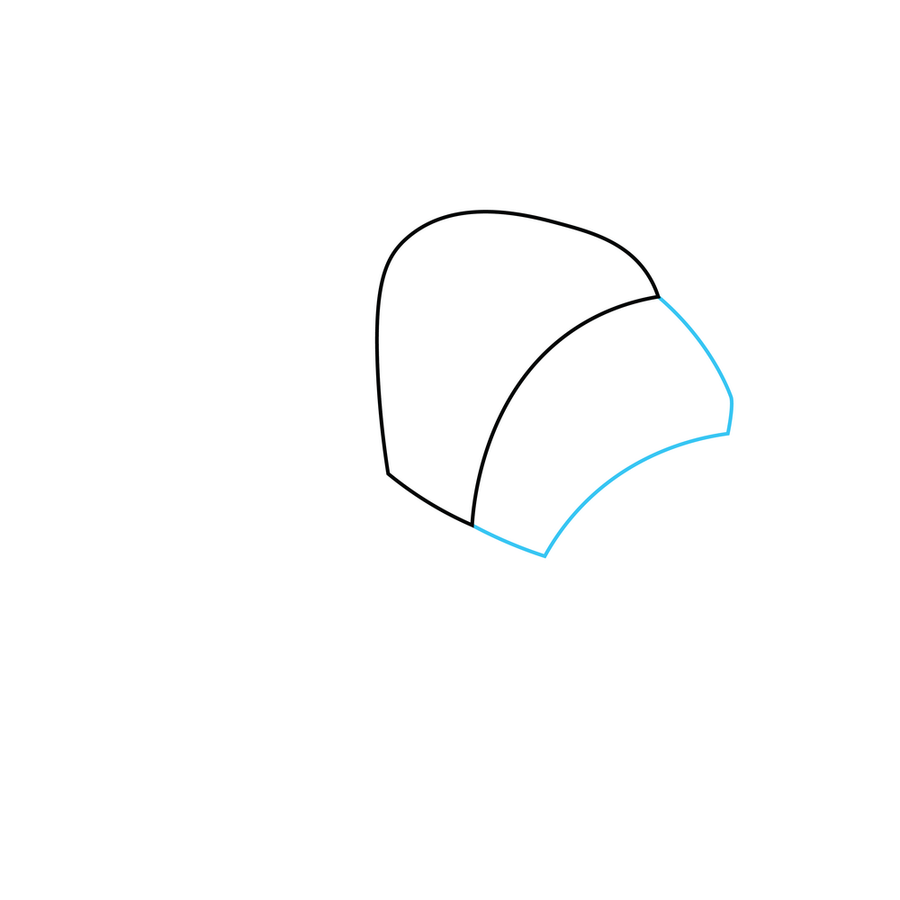How to Draw A Croissant Step by Step Step  2