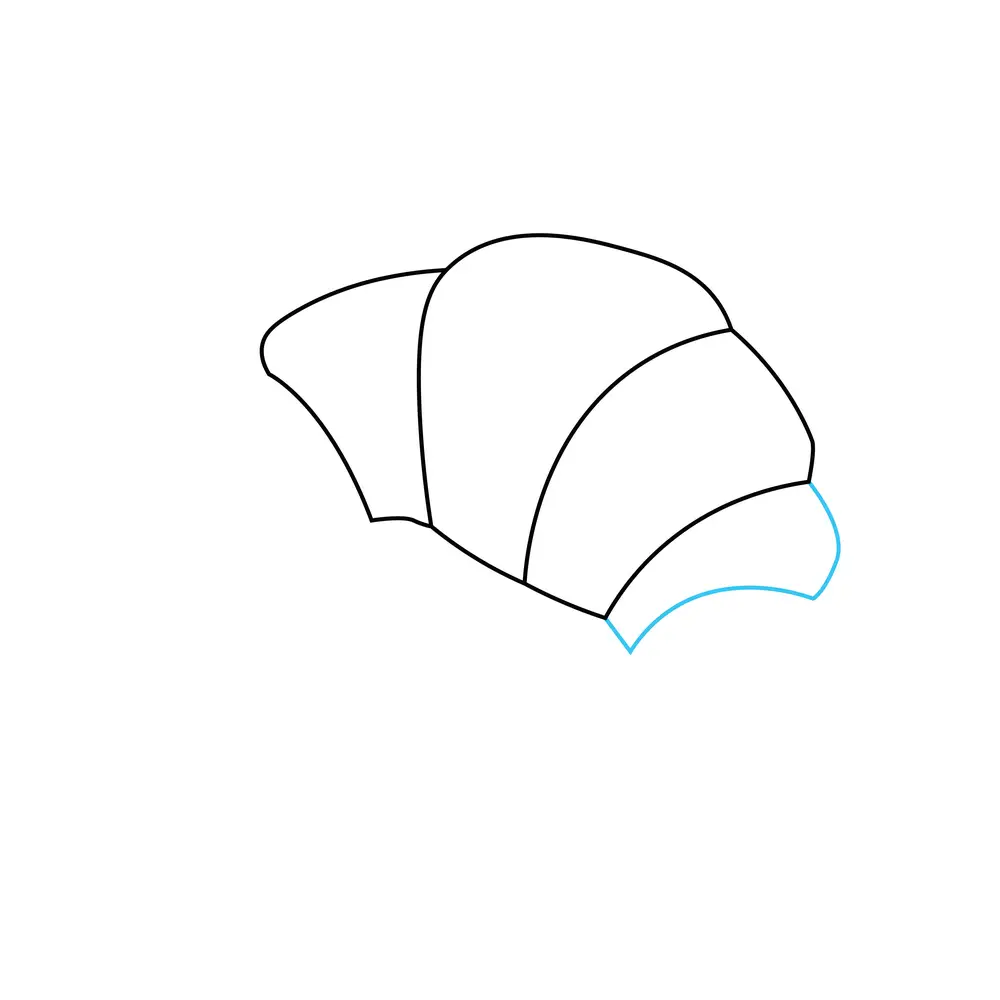 How to Draw A Croissant Step by Step Step  4