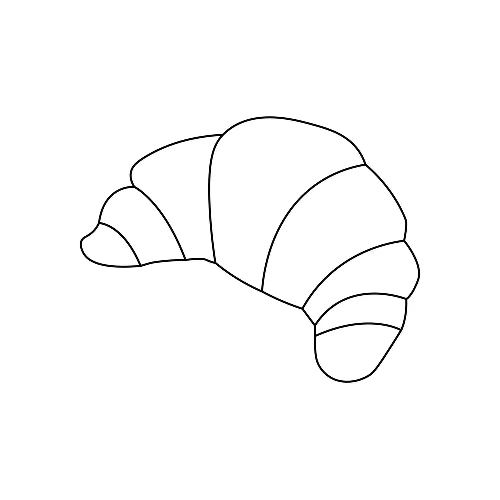 How to Draw A Croissant Step by Step Step  8