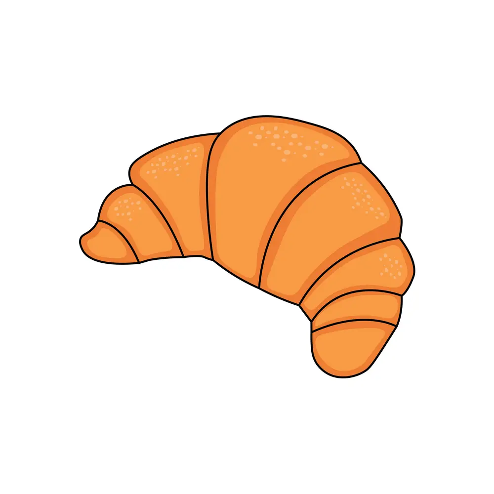 How to Draw A Croissant Step by Step Step  9