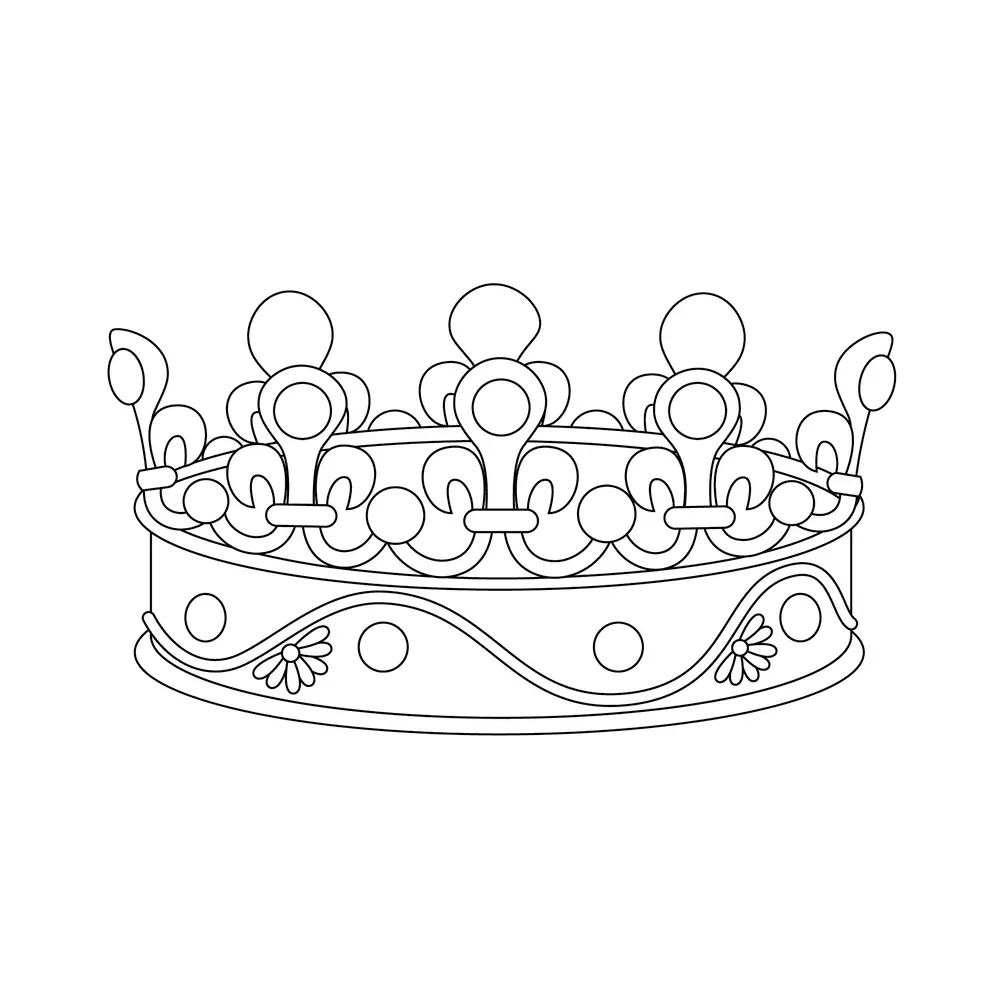 How to Draw A Crown Step by Step Step  10