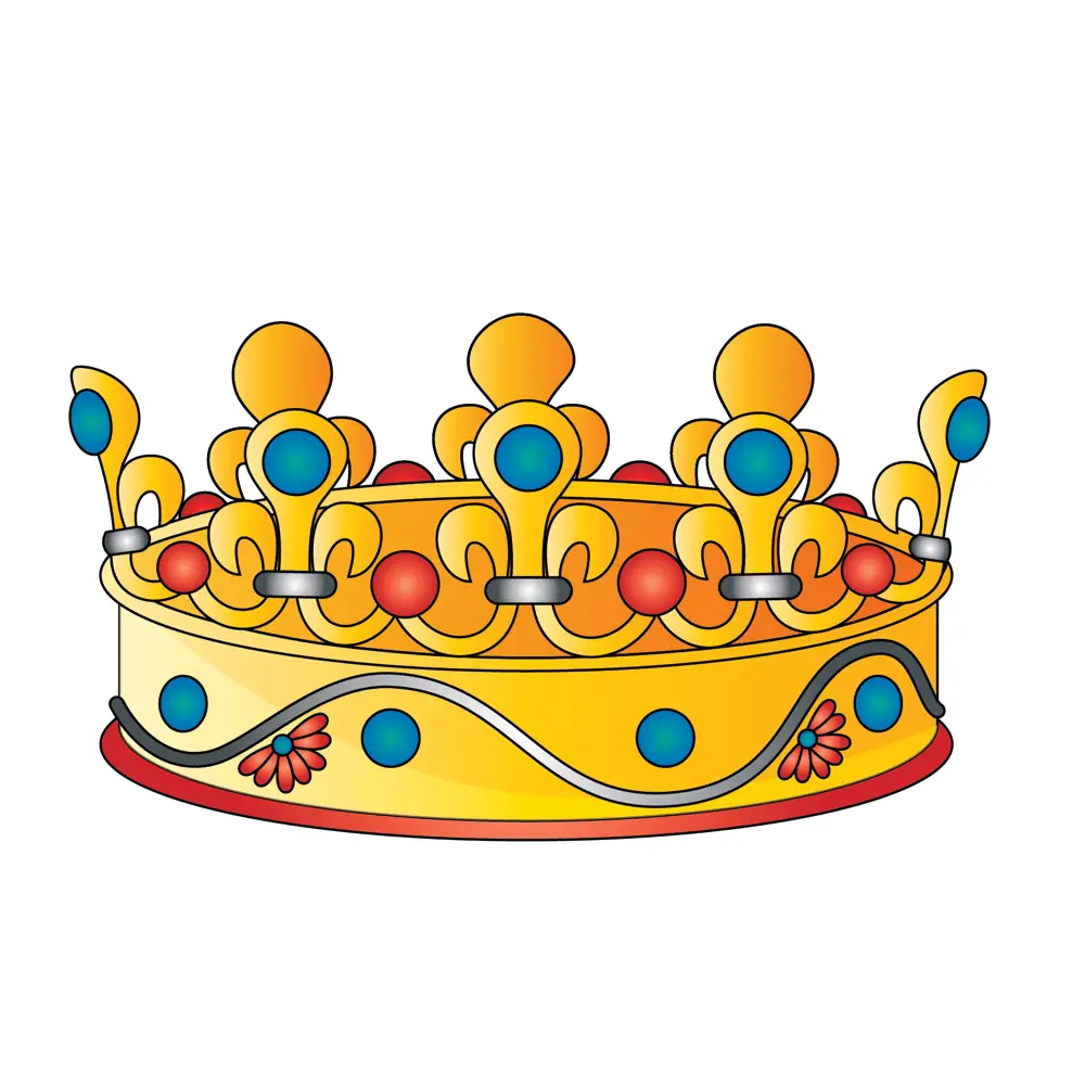How to Draw A Crown Step by Step Step  11
