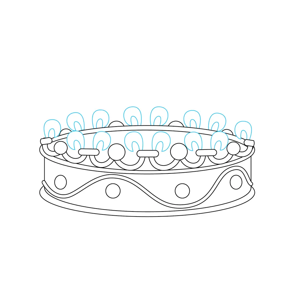 How to Draw A Crown Step by Step Step  7