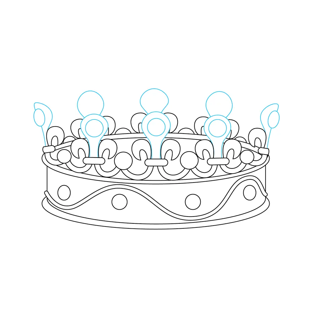 How to Draw A Crown Step by Step Step  8