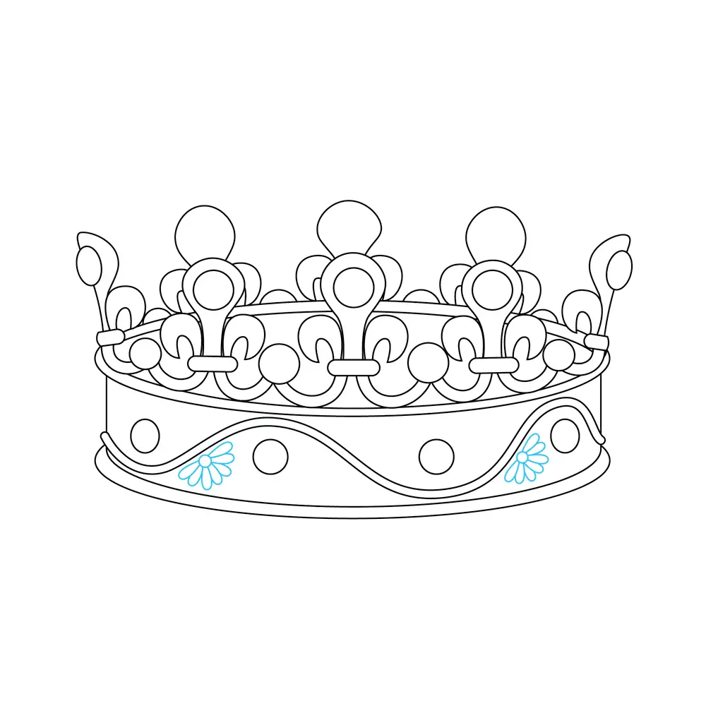 How to Draw A Crown Step by Step Step  9