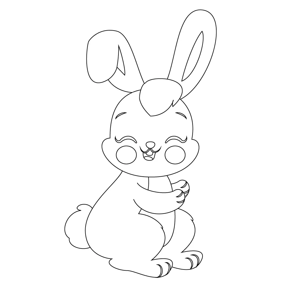 How to Draw A Cute Bunny Step by Step Step  10