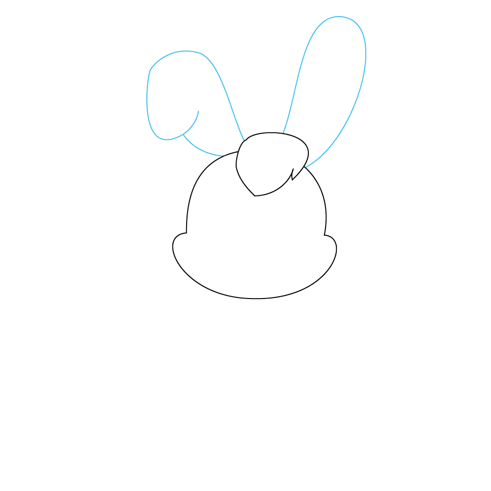 How to Draw A Cute Bunny Step by Step Step  2