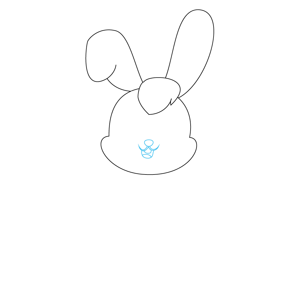 How to Draw A Cute Bunny Step by Step Step  3