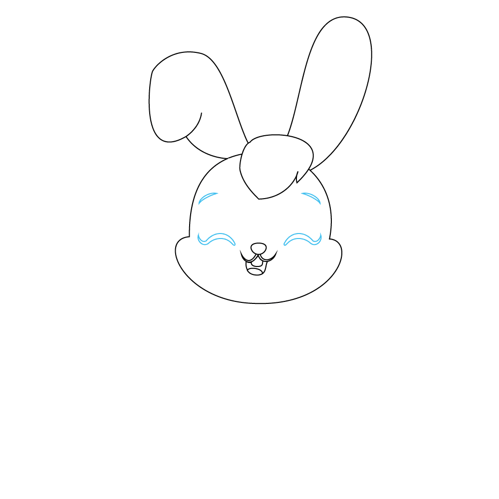 How to Draw A Cute Bunny Step by Step Step  4