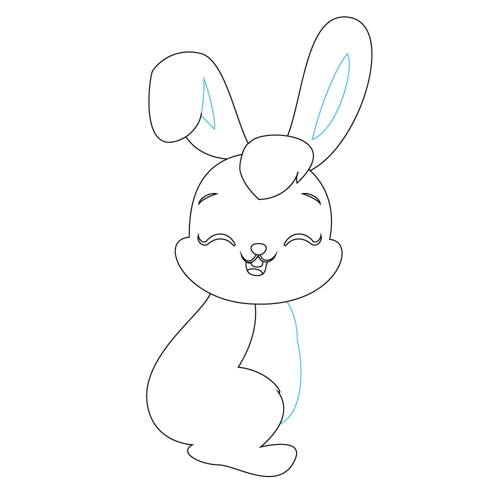 How to Draw A Cute Bunny Step by Step Step  6