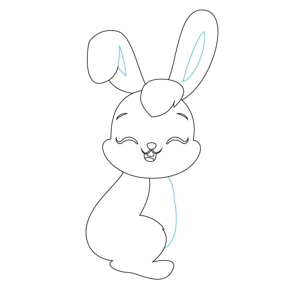 How to Draw A Cute Bunny Step by Step Step  6