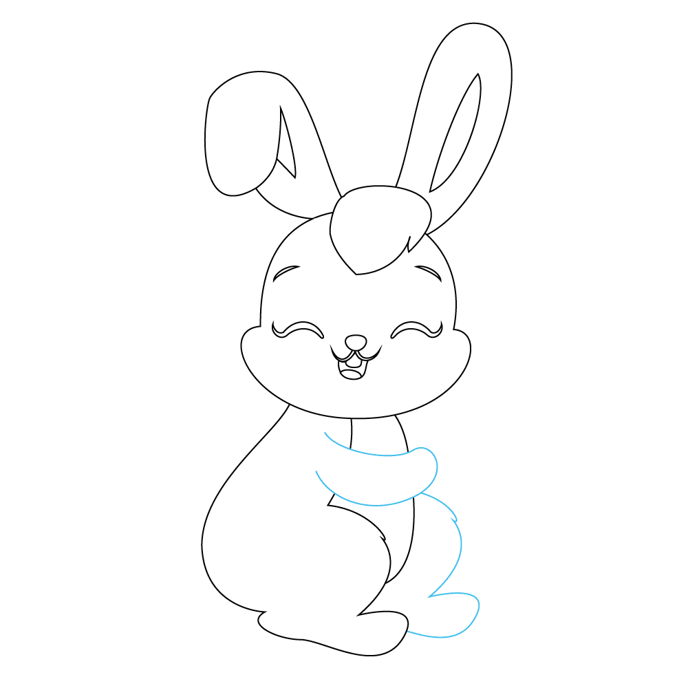 How to Draw A Cute Bunny Step by Step Step  7