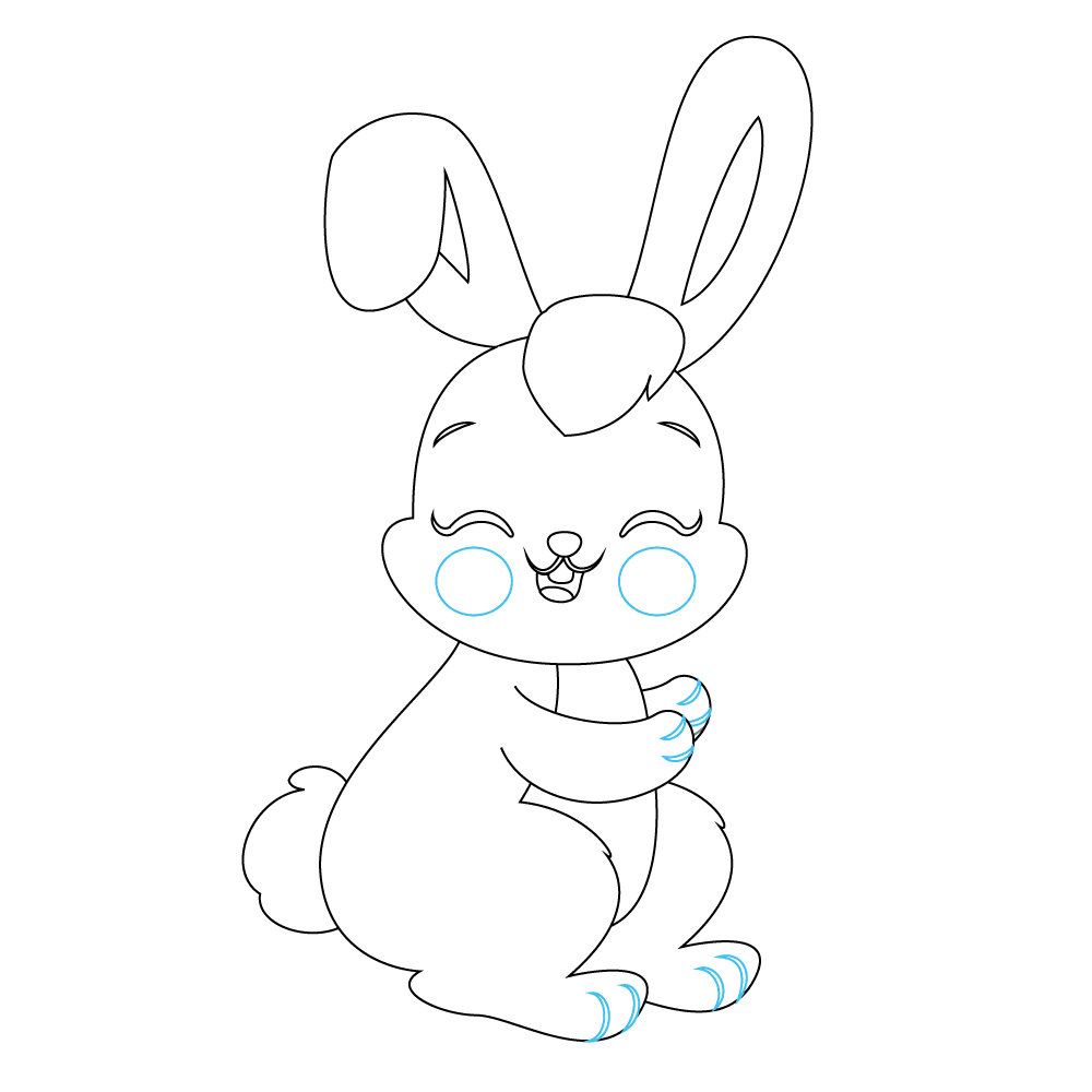 How to Draw A Cute Bunny Step by Step Step  9