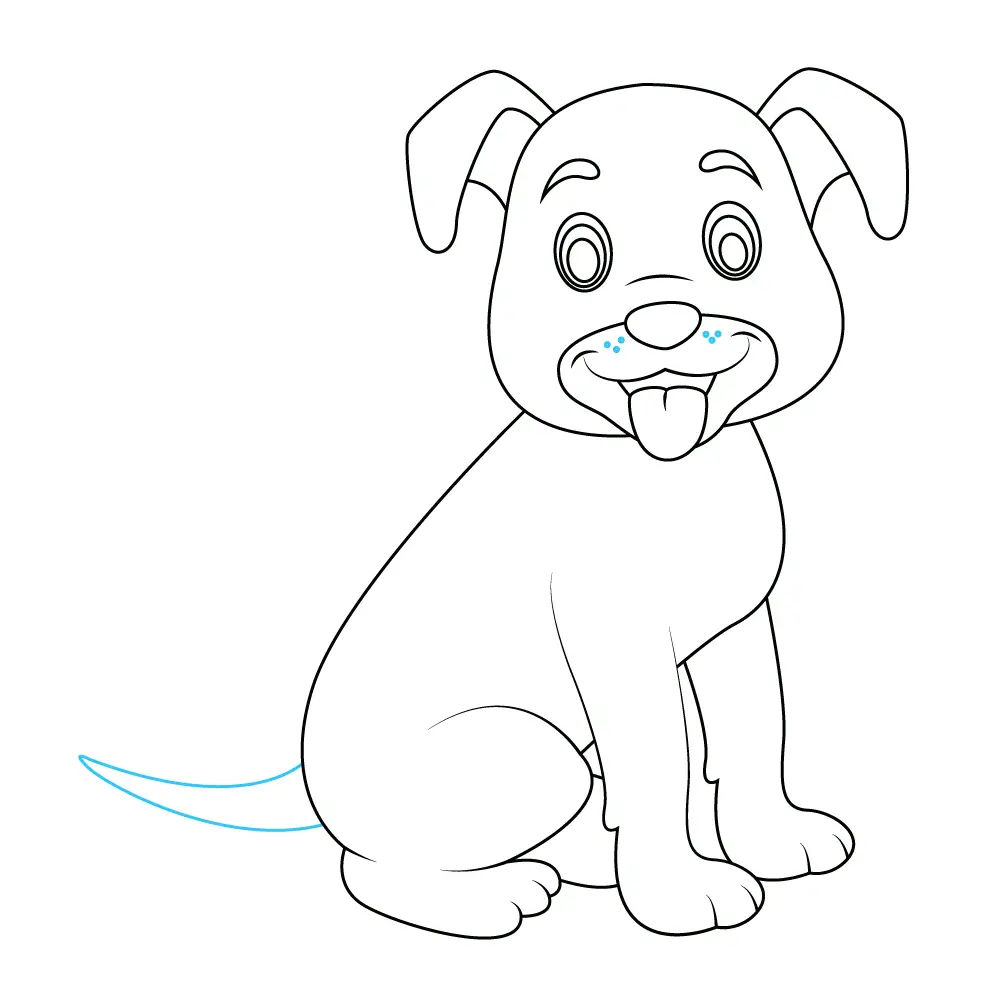 How to Draw A Cute Dog Step by Step Step  10