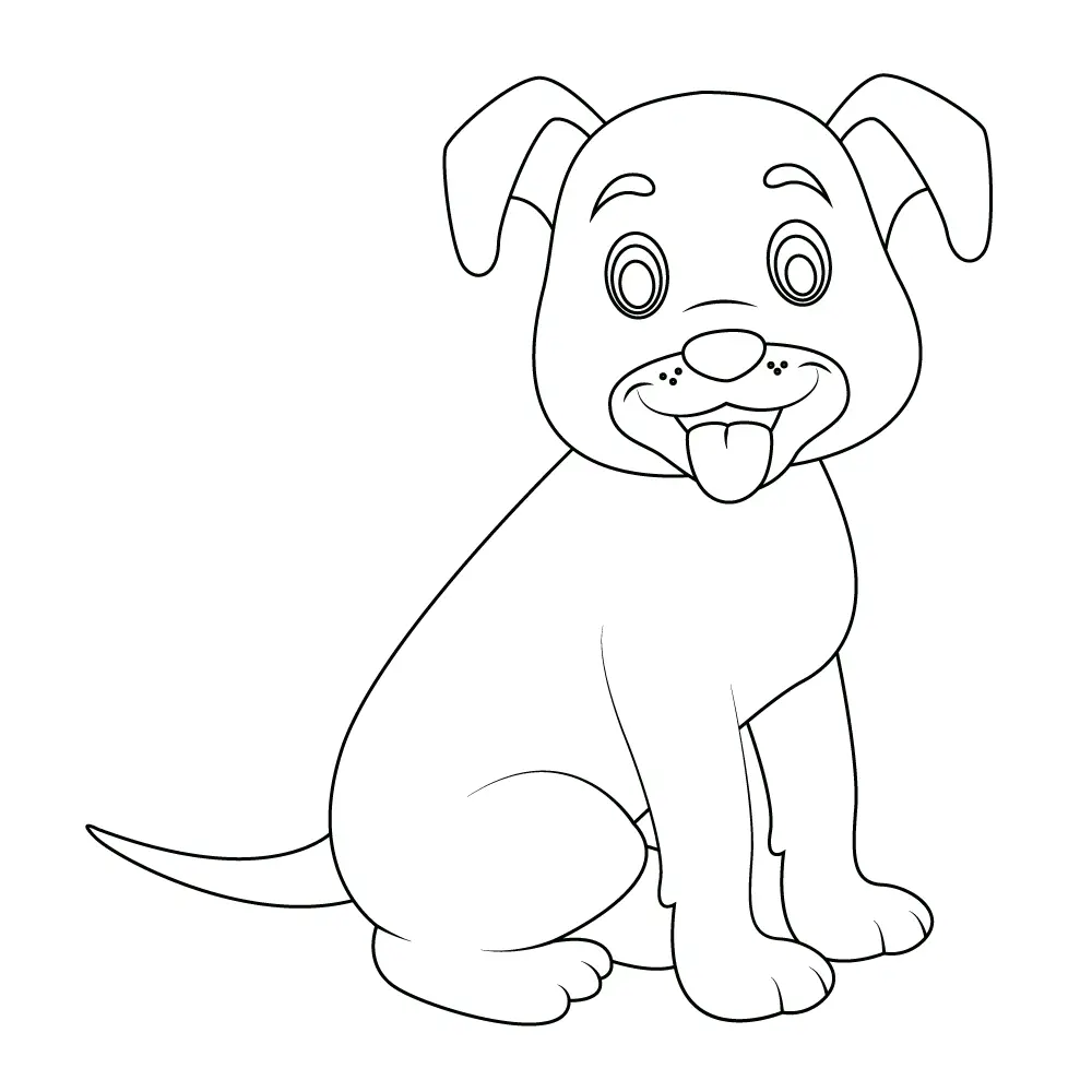 How to Draw A Cute Dog Step by Step Step  11