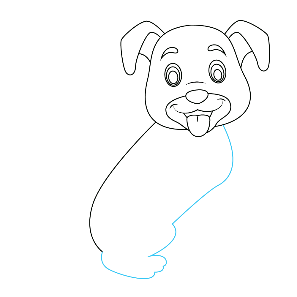 How to Draw A Cute Dog Step by Step Step  7