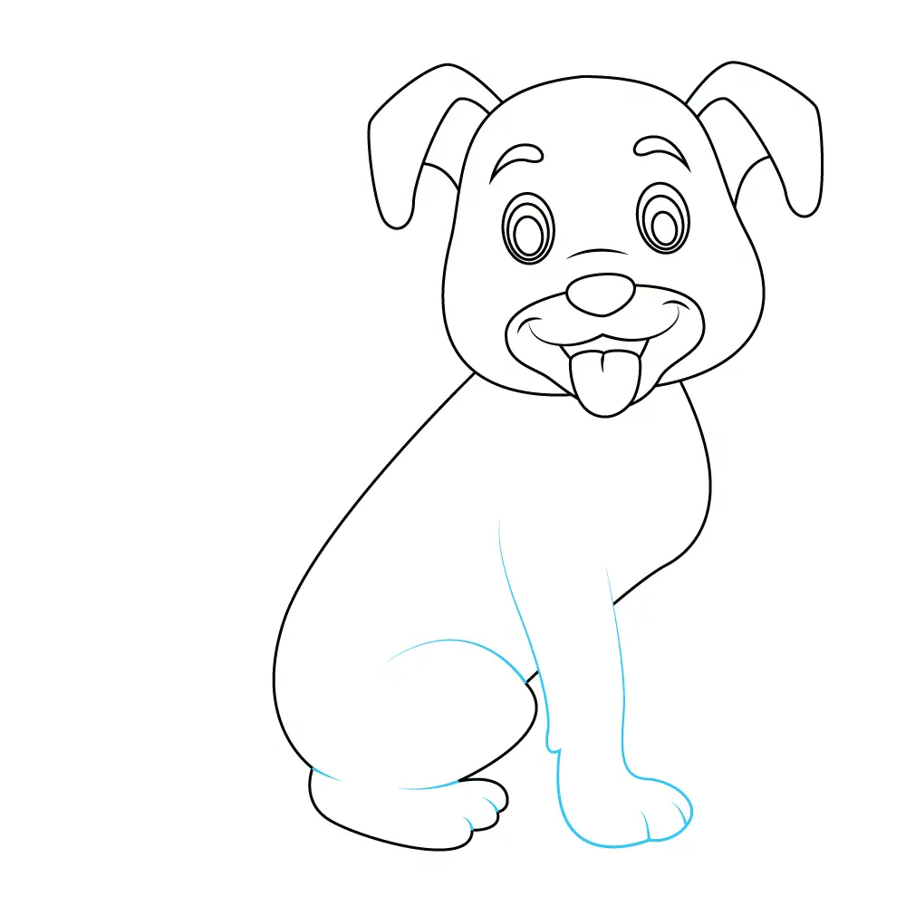 How to Draw A Cute Dog Step by Step Step  8