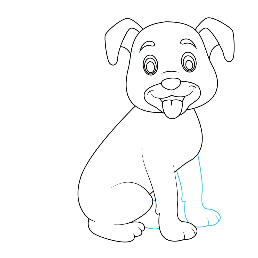 How to Draw A Cute Dog Step by Step Step  9