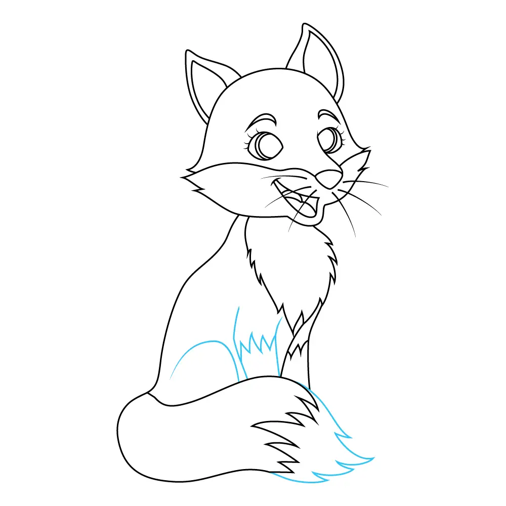 How to Draw A Cute Fox Step by Step Step  10