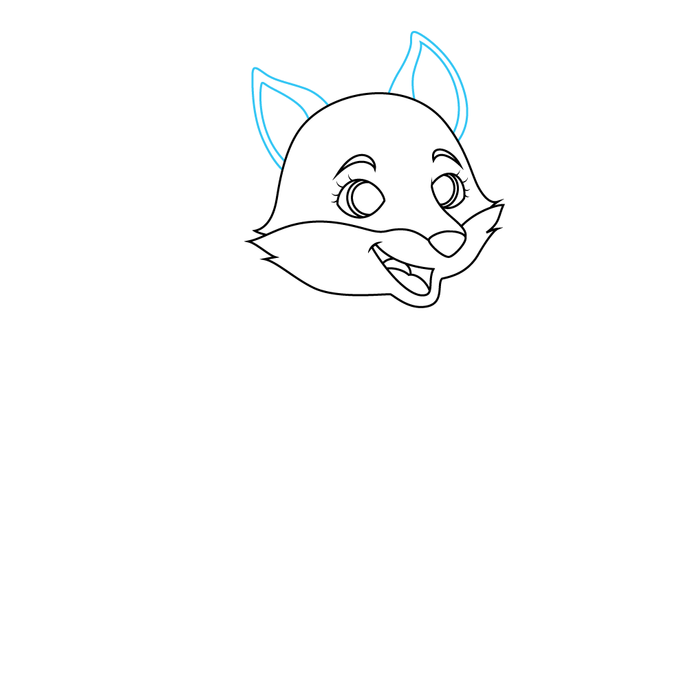 How to Draw A Cute Fox Step by Step Step  6