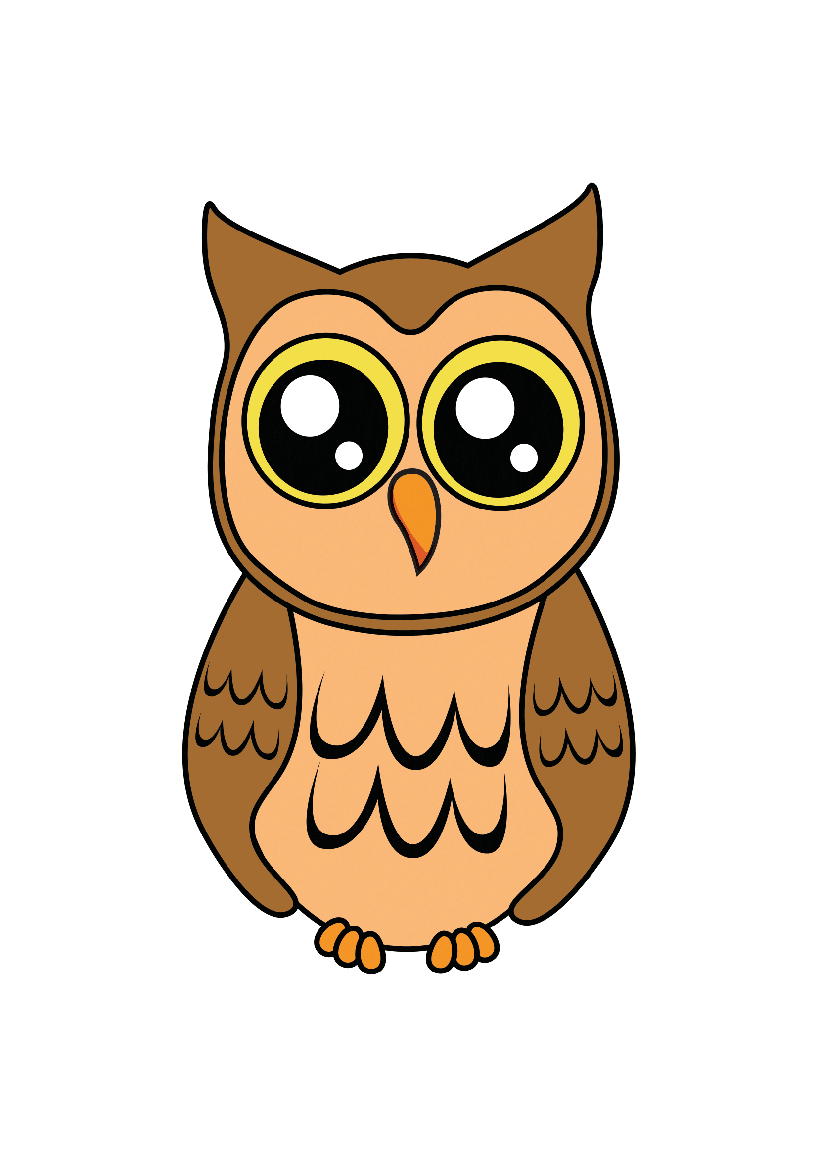 How to Draw A Cute Owl Step by Step Printable