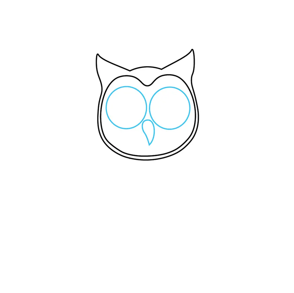 How to Draw A Cute Owl Step by Step Step  3